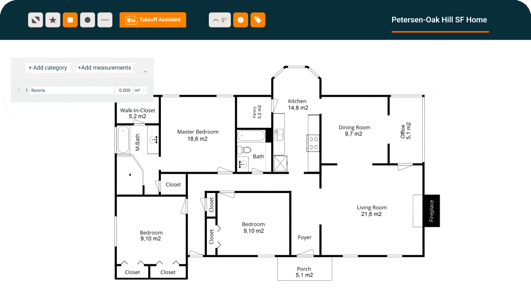 A demonstration of how the Blu Building Assistant speeds takeoffs